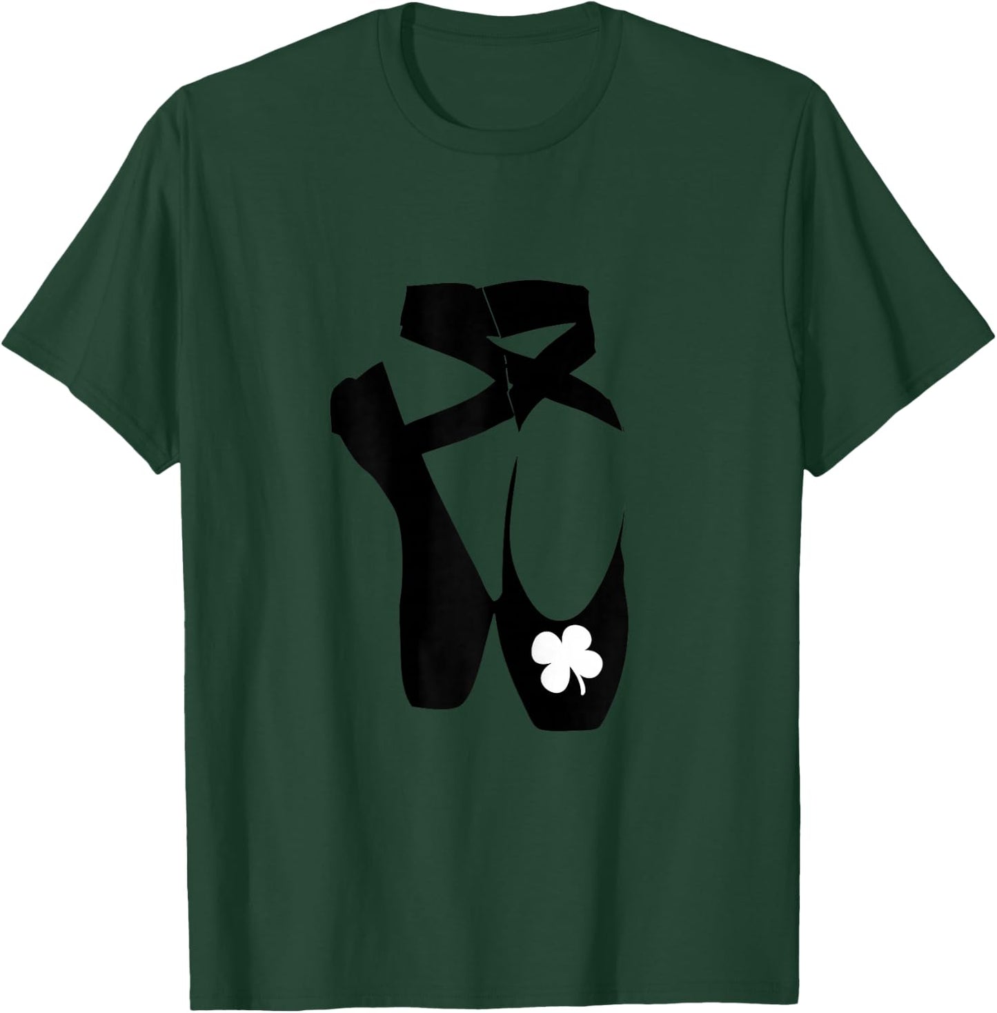 Ballerina St Patricks Day Dance Shoes For Ballet Dancer T-Shirt - T-Shirt | Forest