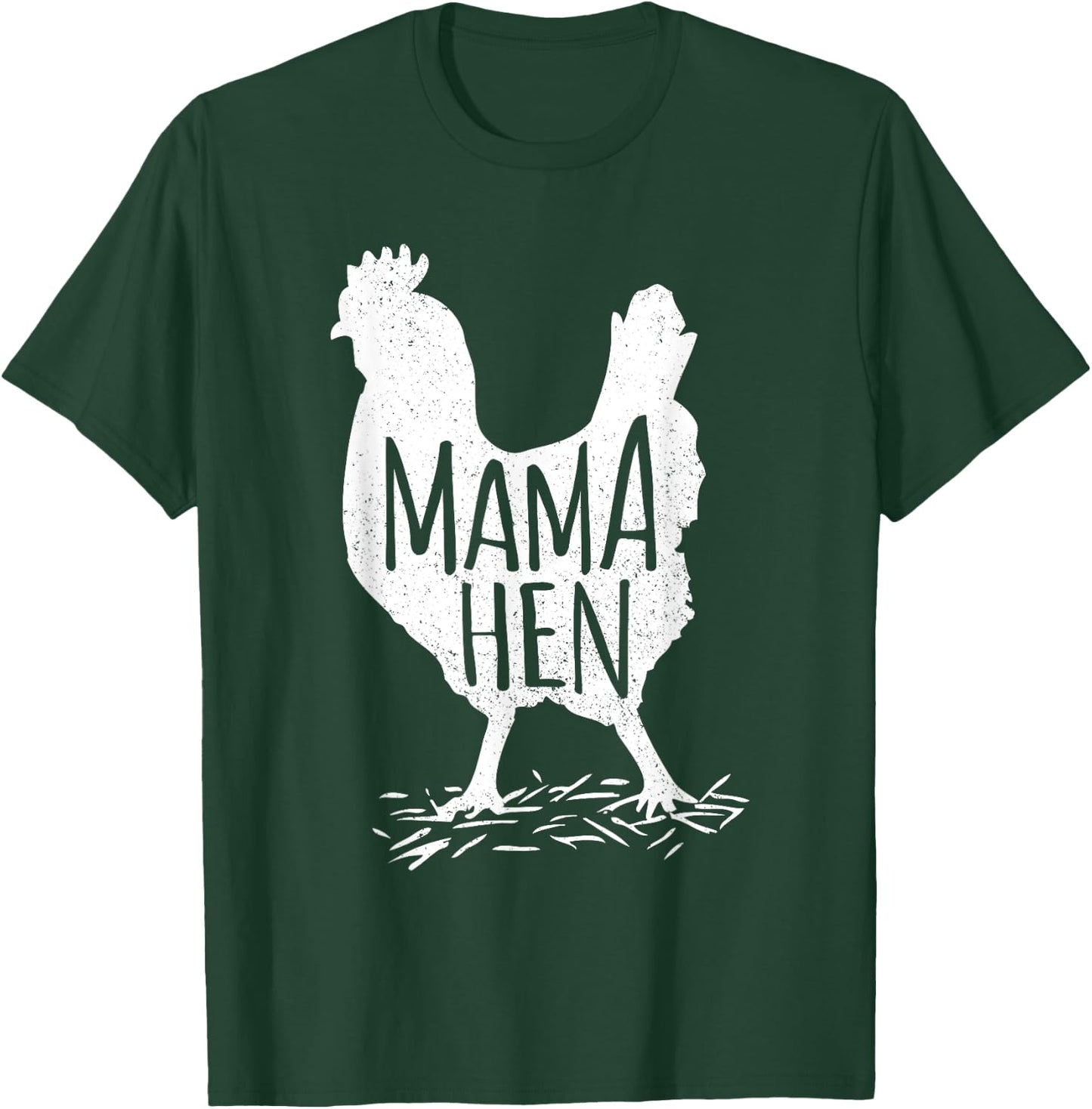 Funny Mother's Day Mama Hen Chicken Gift Mom Farm Shirt T-Shirt - T-Shirt | Forest