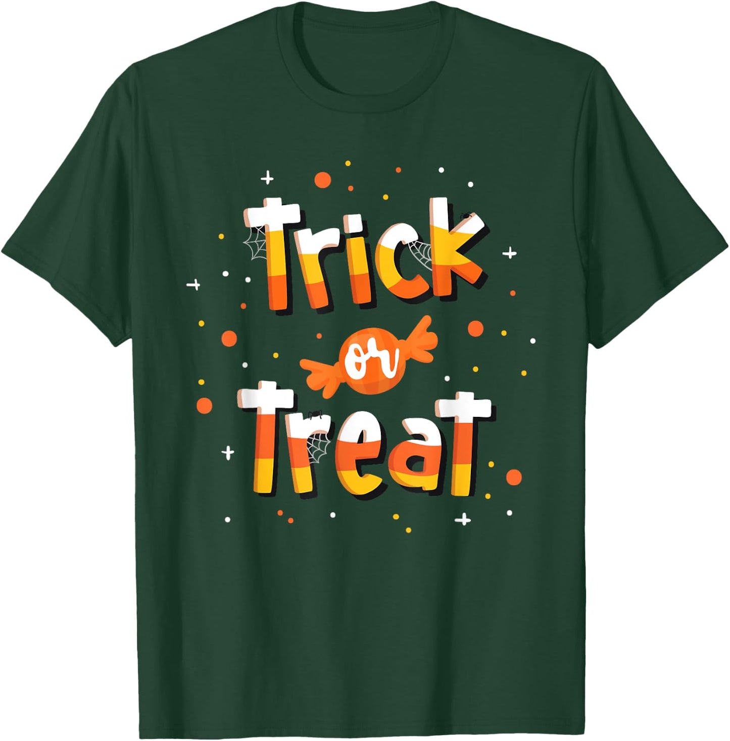 Trick Or Treat Candy Yellow and Orange Cute Halloween T-Shirt - T-Shirt | Forest