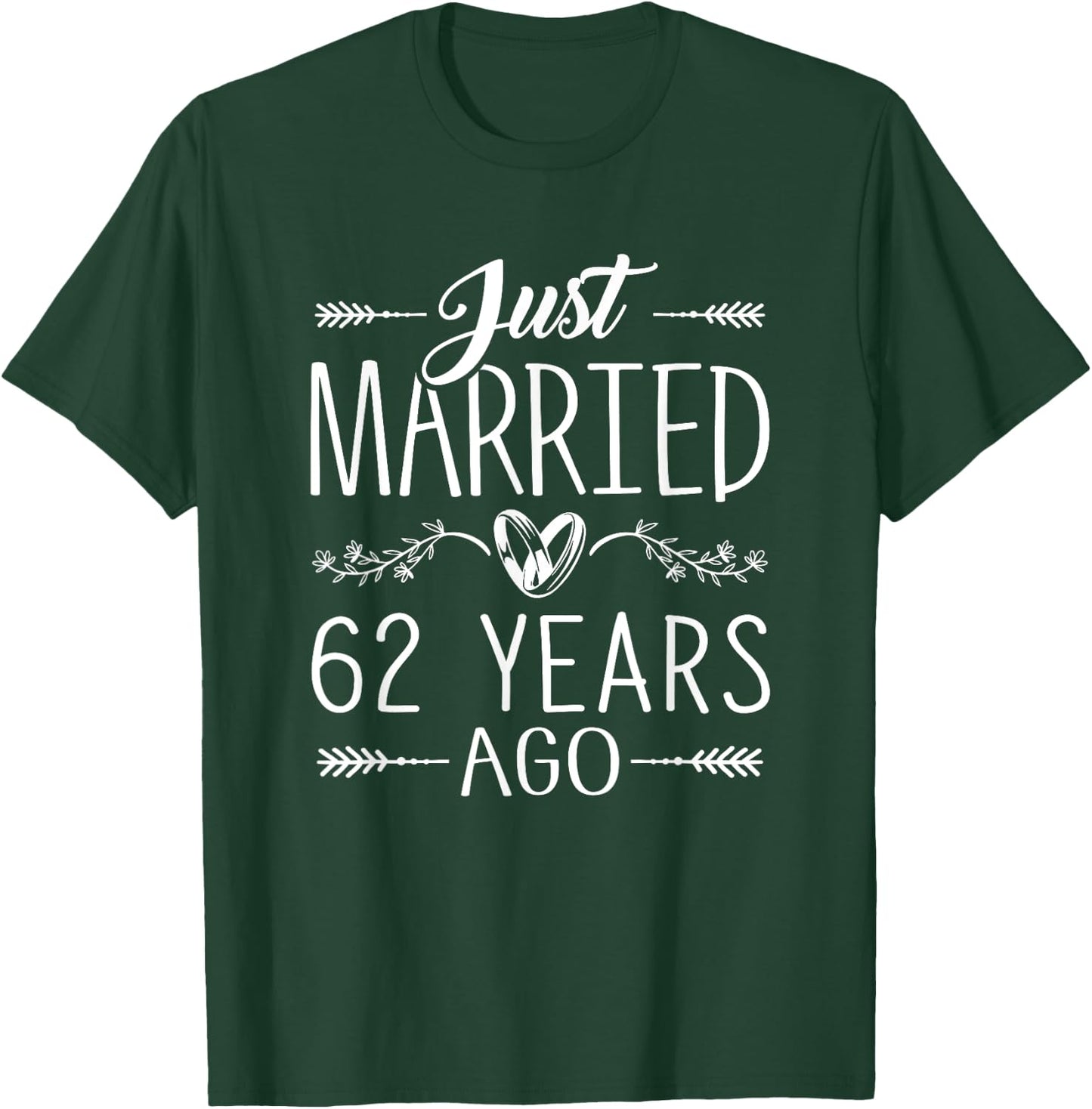 62 Year Anniversary Couples Parents 62nd Wedding Anniversary T-Shirt - T-Shirt | Forest