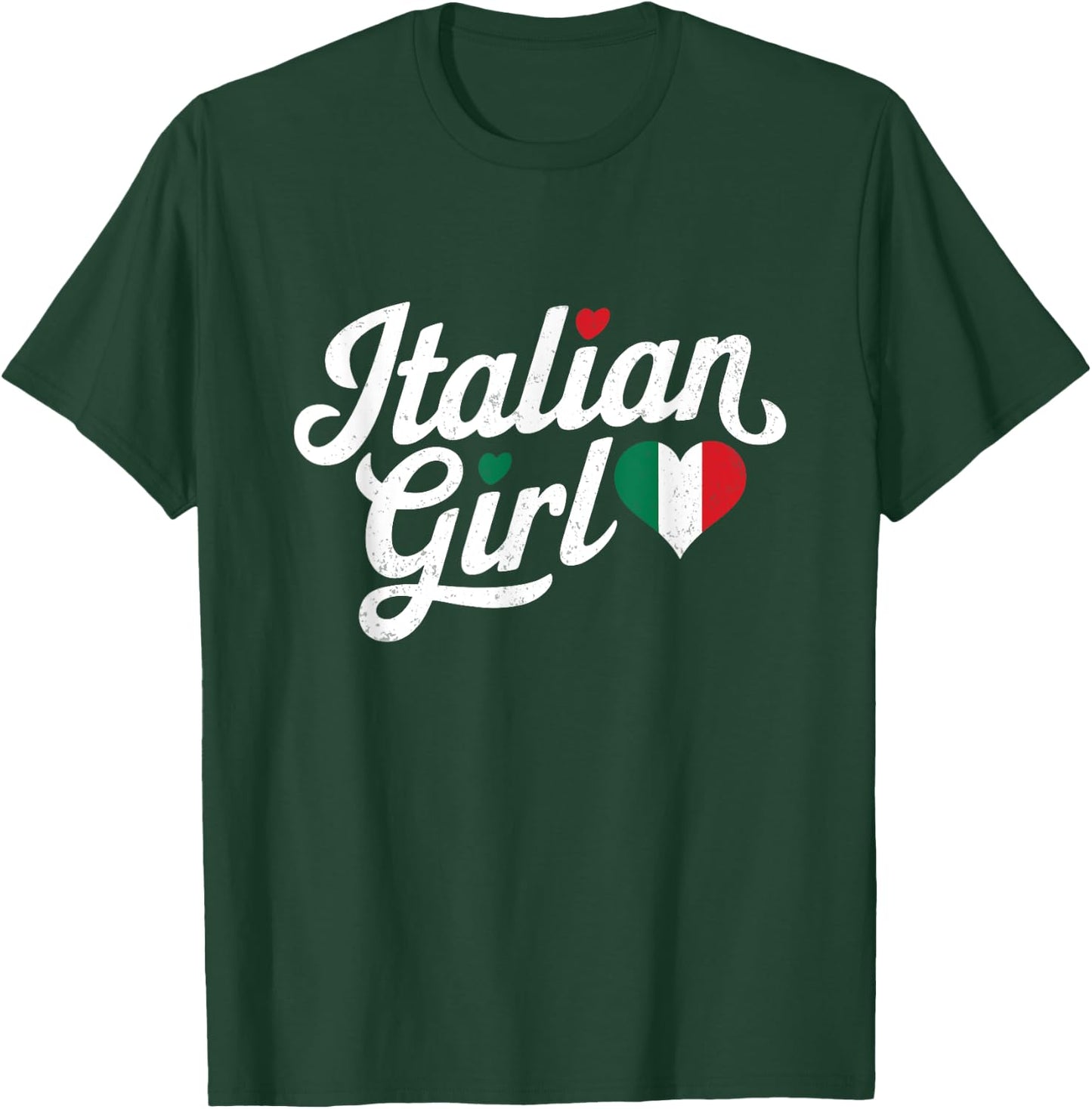 Italy Flag Culture italian Roots Cute Italian Girl italia T-Shirt - T-Shirt | Forest