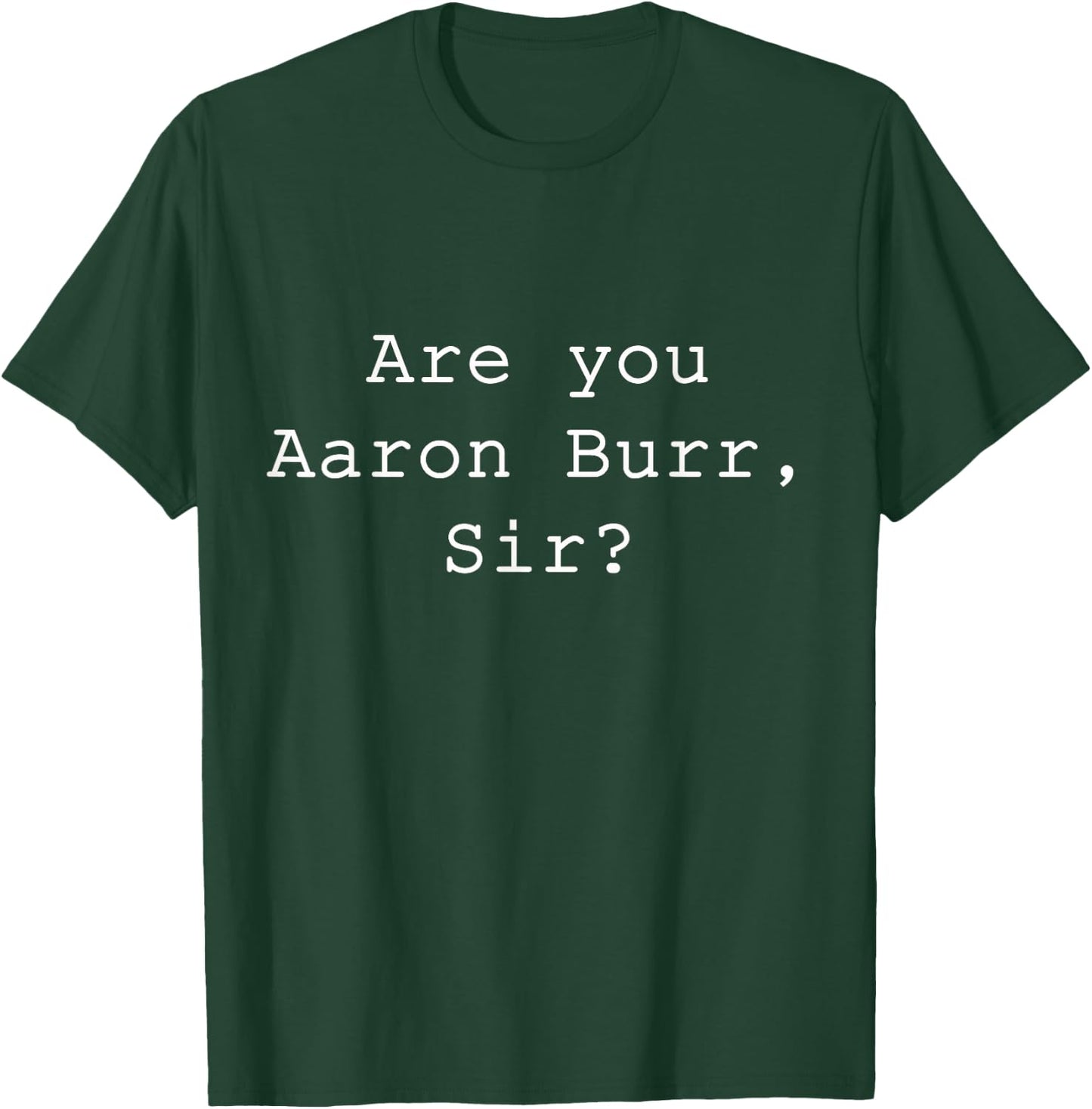 "Are You Aaron Burr, Sir" T-Shirt - T-Shirt | Forest