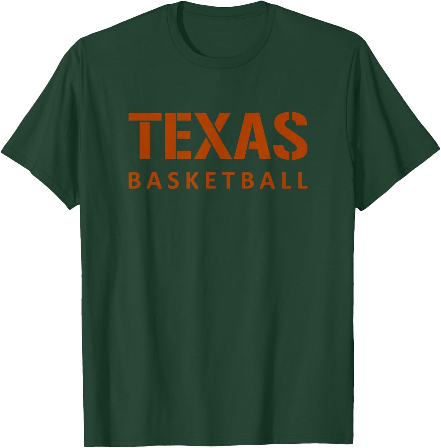 Texas Basketball Block Style T-Shirt - T-Shirt | Forest