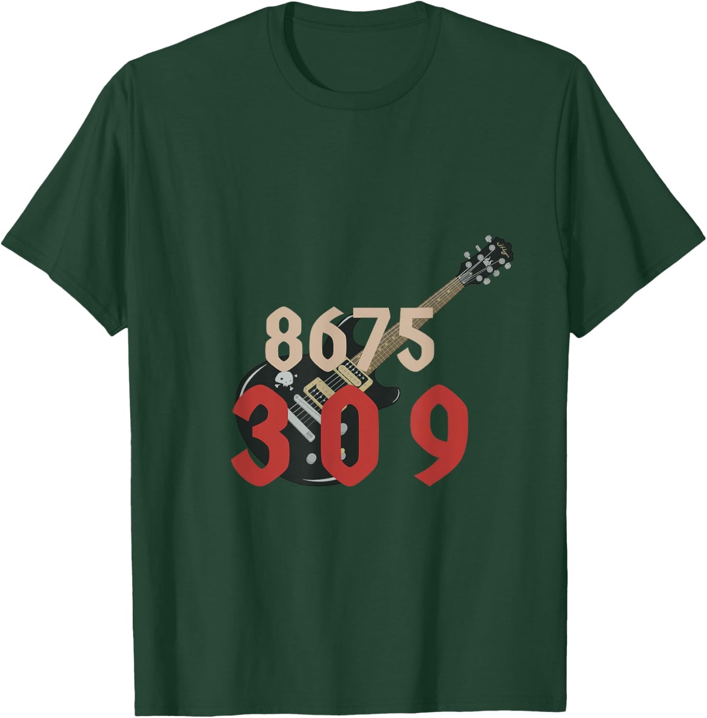 8675309 Guitar T-Shirt - T-Shirt | Forest