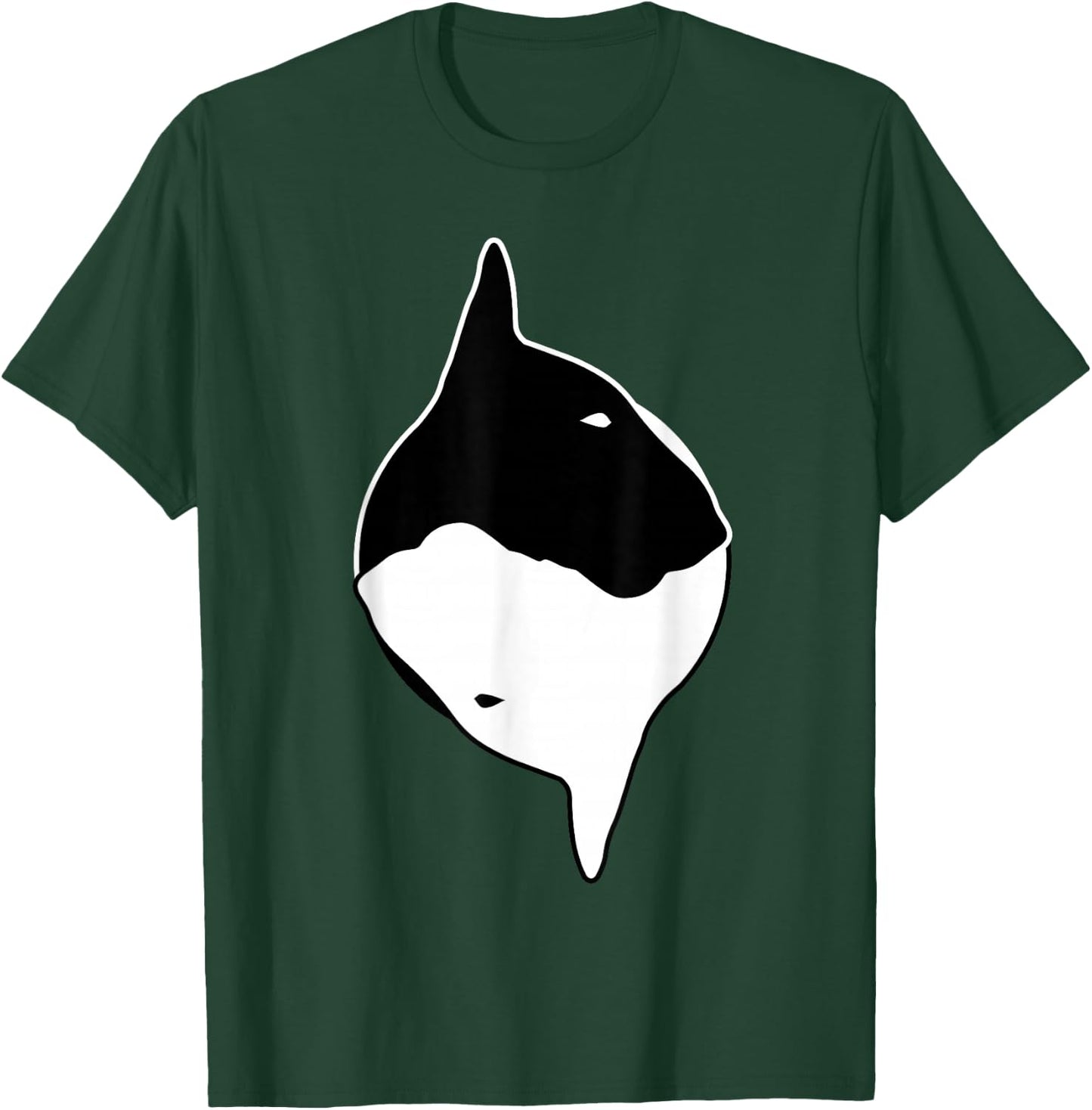 Cool Yin Yang Dog - Cute Bull Terrier T-Shirt - T-Shirt | Forest
