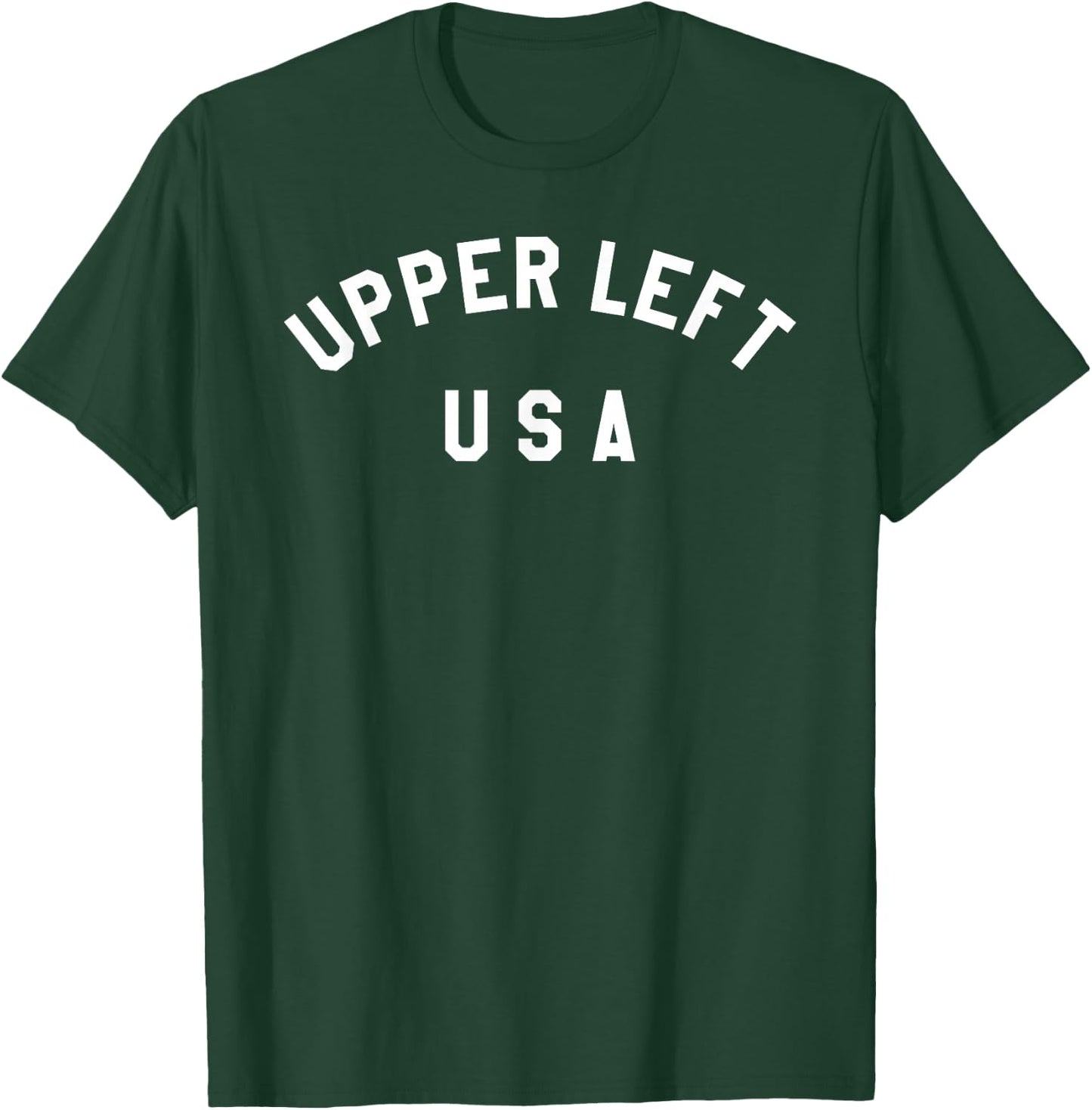 Upper Left USA T shirt T-Shirt - T-Shirt | Forest