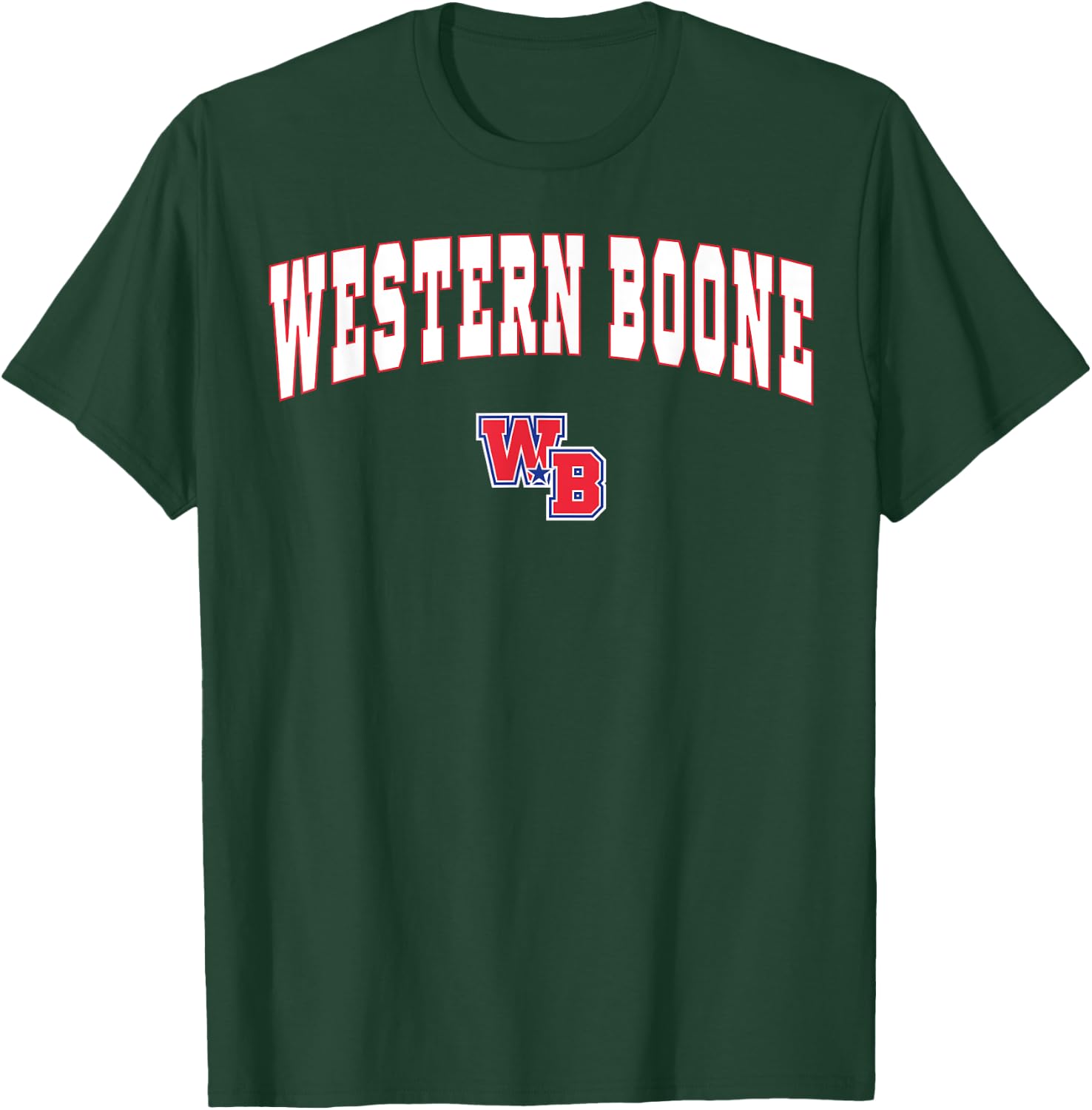 Western Boone High School Stars T-Shirt - T-Shirt | Forest