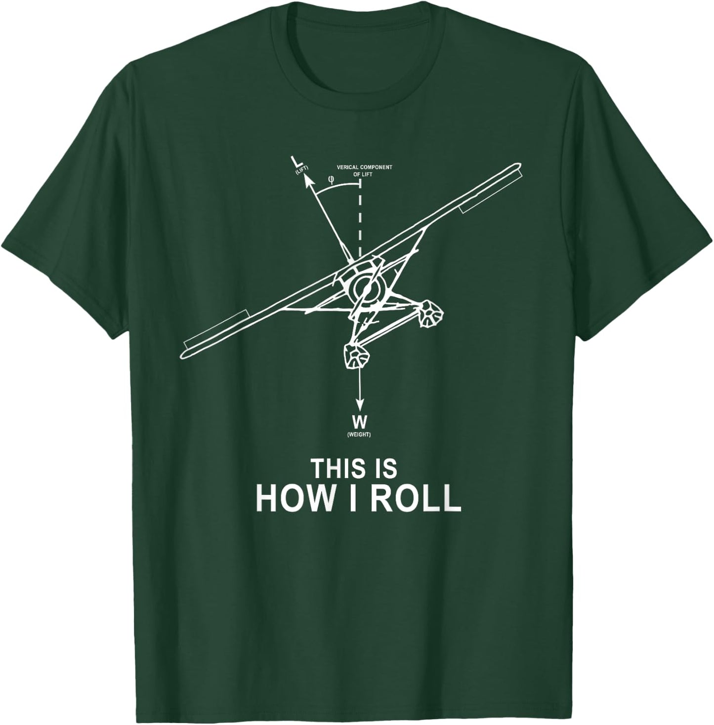 How I Roll Beaver Floatplane Lift Funny Flight Pilot T-Shirt - T-Shirt | Forest