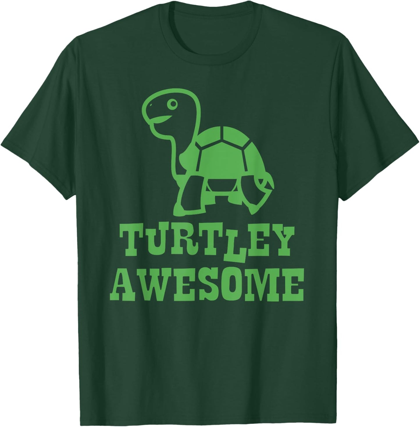 TURTLEY AWESOME Funny Turtle Lover Cute Tween Boy Girl Kids T-Shirt - T-Shirt | Forest