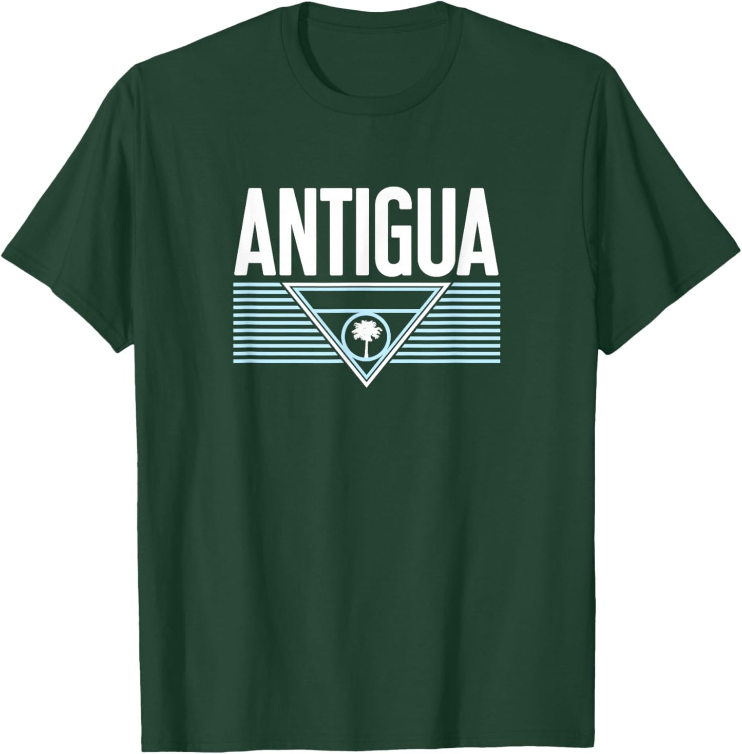 Antigua Retro Beach Nautical Graphic T-Shirt - T-Shirt | Forest