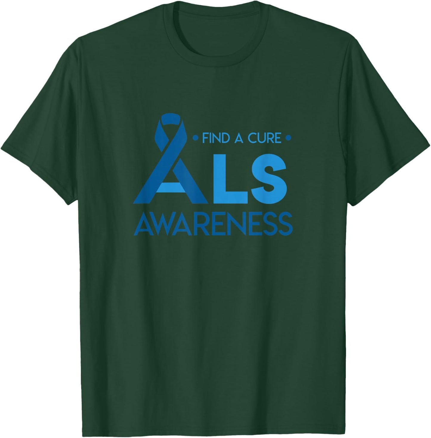 for ALS Awareness in May Blue Ribbon Shirt T-Shirt - T-Shirt | Forest