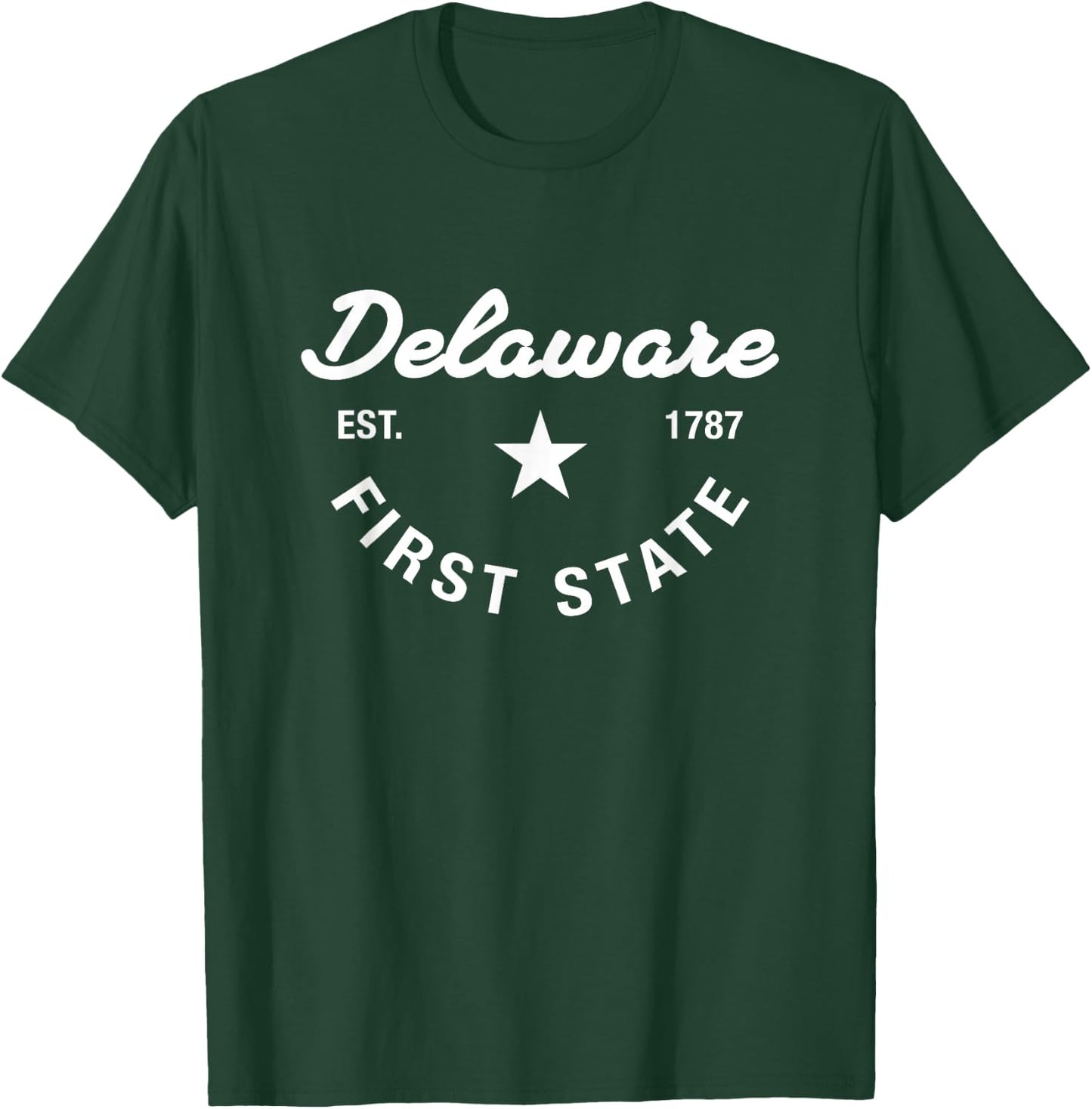 Delaware - The First State - Throwback Design - Classic T-Shirt - T-Shirt | Forest