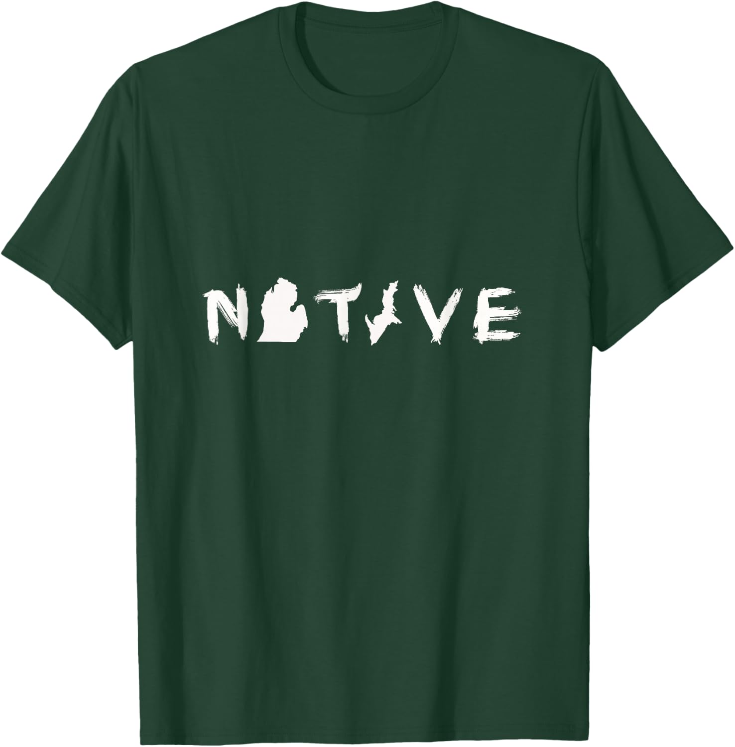 Michigan Native Great Lakes Pride T-Shirt - T-Shirt | Forest
