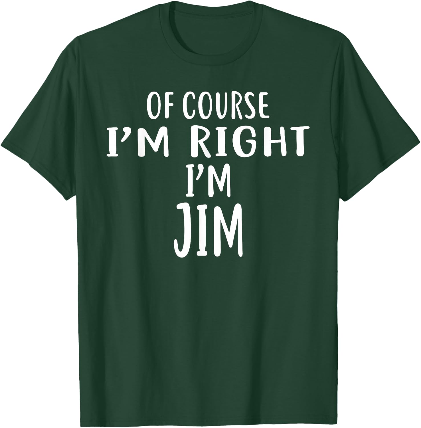 Of Course I'm Right, I'm JIM Jimmy T-Shirt - T-Shirt | Forest