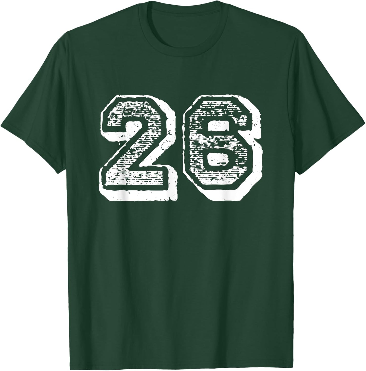 Number 26 Sports Jersey Player #26 Fan FRONT Print Vintage T-Shirt - T-Shirt | Forest