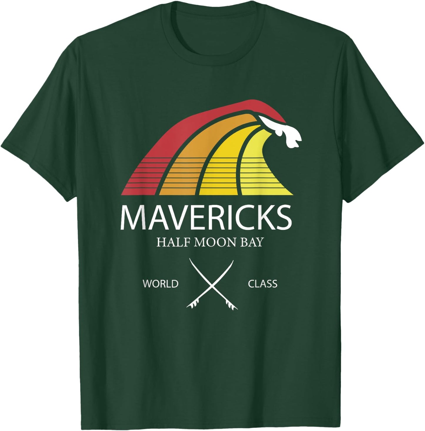 Maverick's Surfing, Travel Gift Maverick Surfer T-Shirt - T-Shirt | Forest