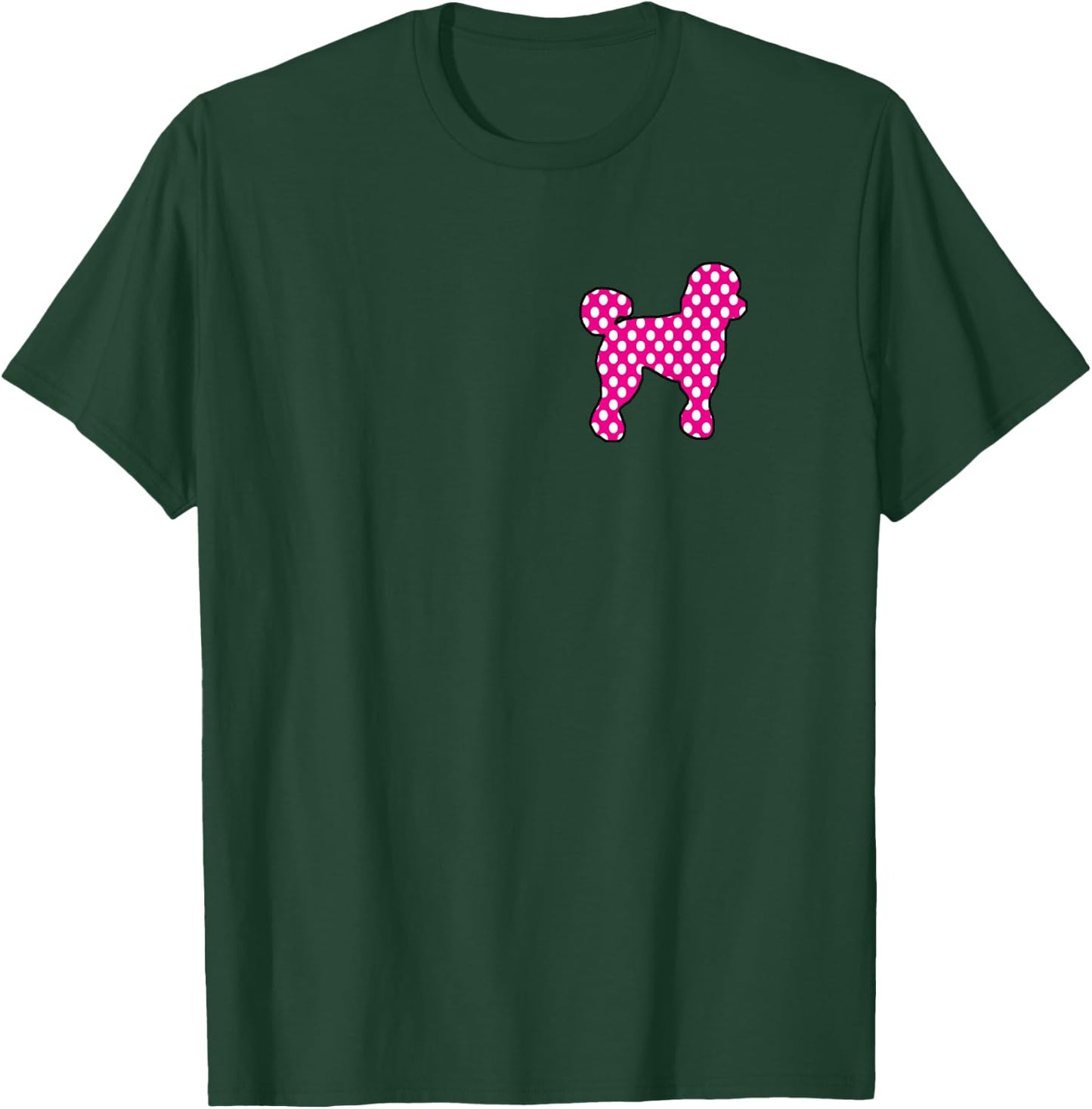 Pink And White Polka Dot Poodle 50s Sock Hop Dance Retro T-Shirt - T-Shirt | Forest