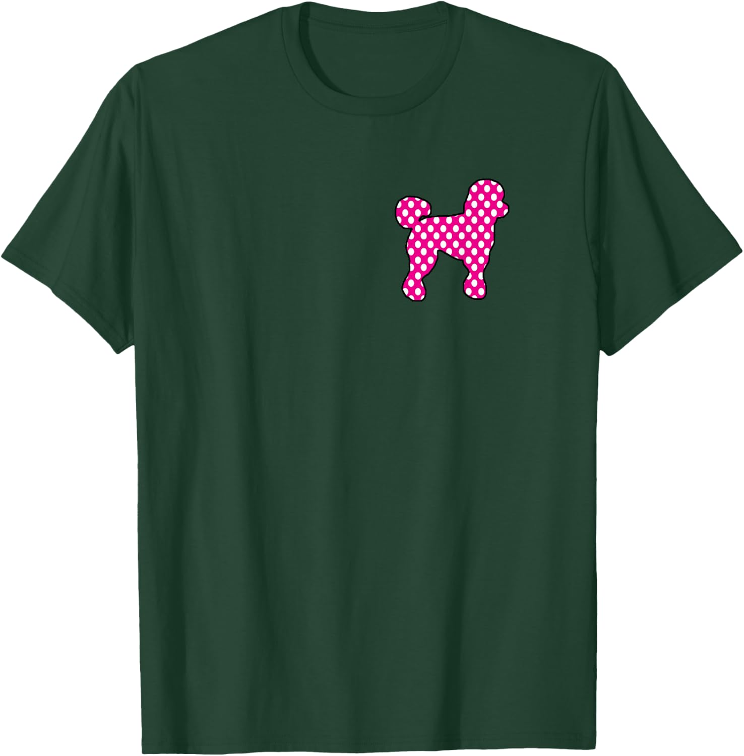 Pink And White Polka Dot Poodle 50s Sock Hop Dance Retro T-Shirt - T-Shirt | Forest