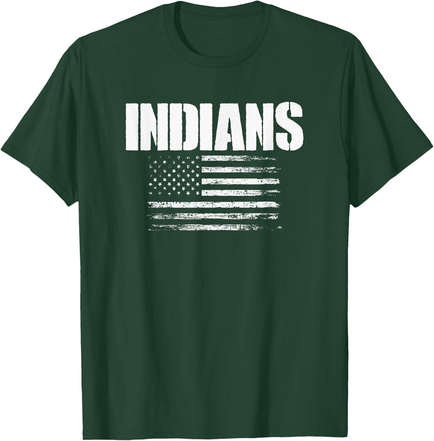 Brimfield Indians USA Flag Pride T-Shirt - T-Shirt | Forest