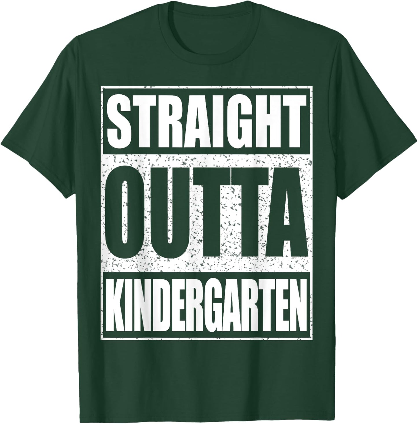 Straight Outta Kindergarten Shirt Boy Girl Graduation T-Shirt - T-Shirt | Forest