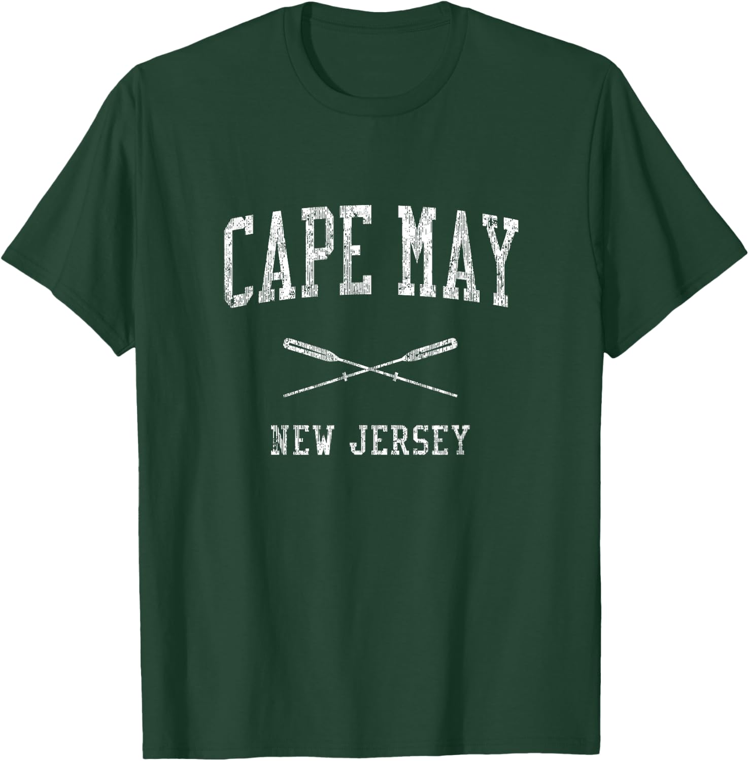 Cape May New Jersey NJ Vintage Nautical Sports Design T-Shirt - T-Shirt | Forest