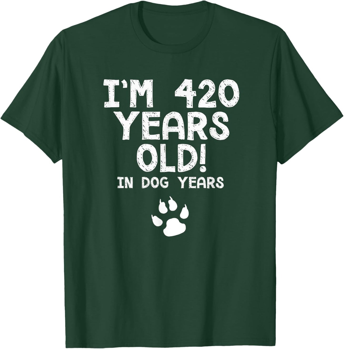 60th Birthday Gift 420 In Dog Years Funny Gag T Shirt T-Shirt - T-Shirt | Forest