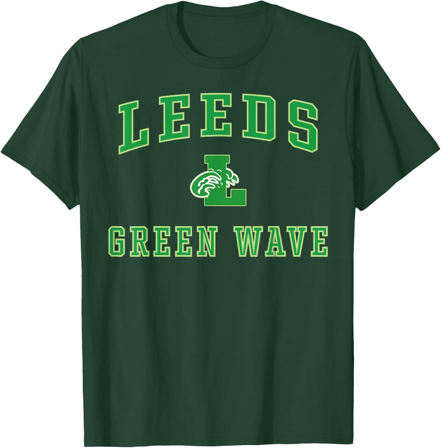 Leeds High School Green Wave C1 T-Shirt - T-Shirt | Forest