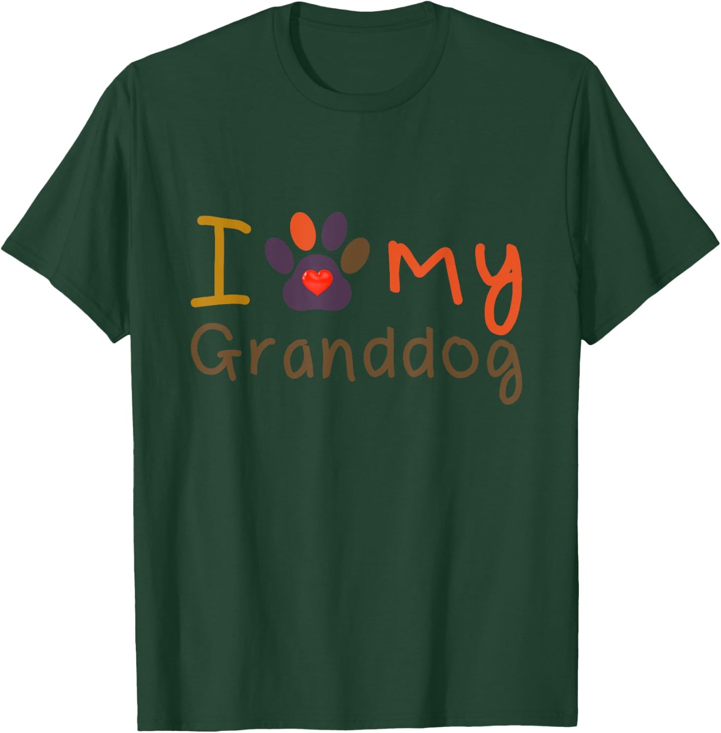 I Love My Granddog Fall Shirt for Dog Grandpas and Grandmas T-Shirt - T-Shirt | Forest