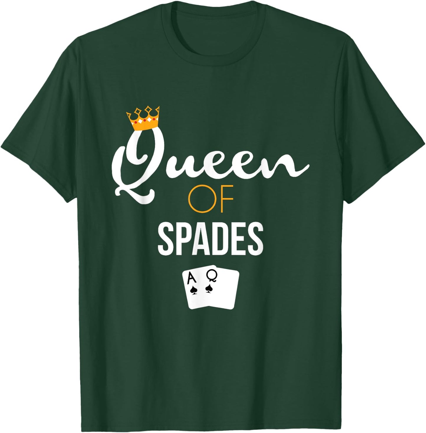 Queen of Spades Card Game Lover Spades Player Gift T-Shirt - T-Shirt | Forest