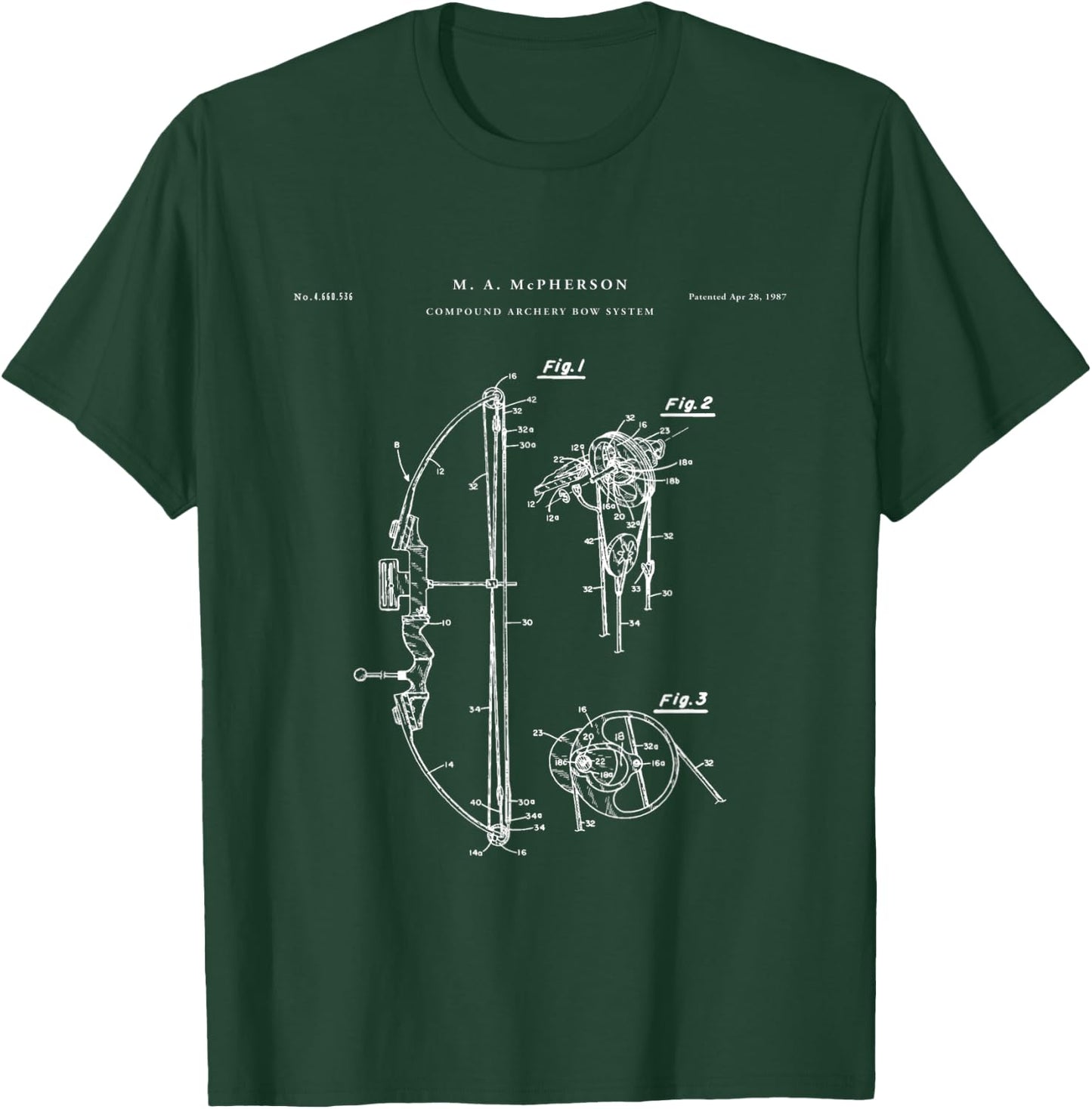 Compound Bow Patent - Archery T-Shirt - T-Shirt | Forest