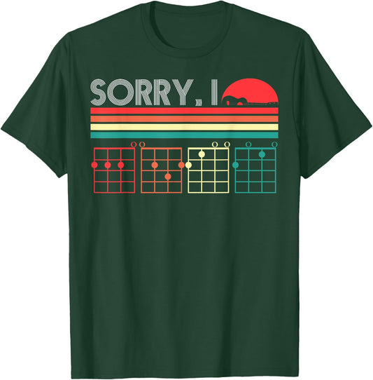 Sorry I-DGAF Hidden Message Ukulele Chords Music Note T-Shirt - T-Shirt | Forest