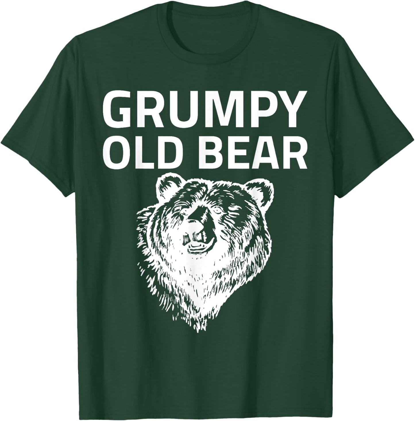 Grumpy Old Bear Funny Grandpa Birthday Gift T-Shirt - T-Shirt | Forest