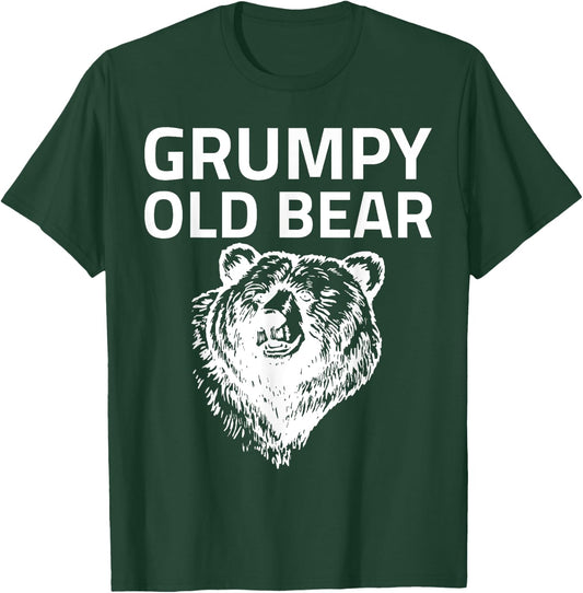 Grumpy Old Bear Funny Grandpa Birthday Gift T-Shirt - T-Shirt | Forest
