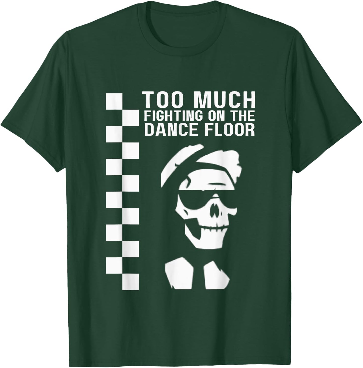 2 Tone Ska Too Much Fighting Skeleton T-Shirt - T-Shirt | Forest