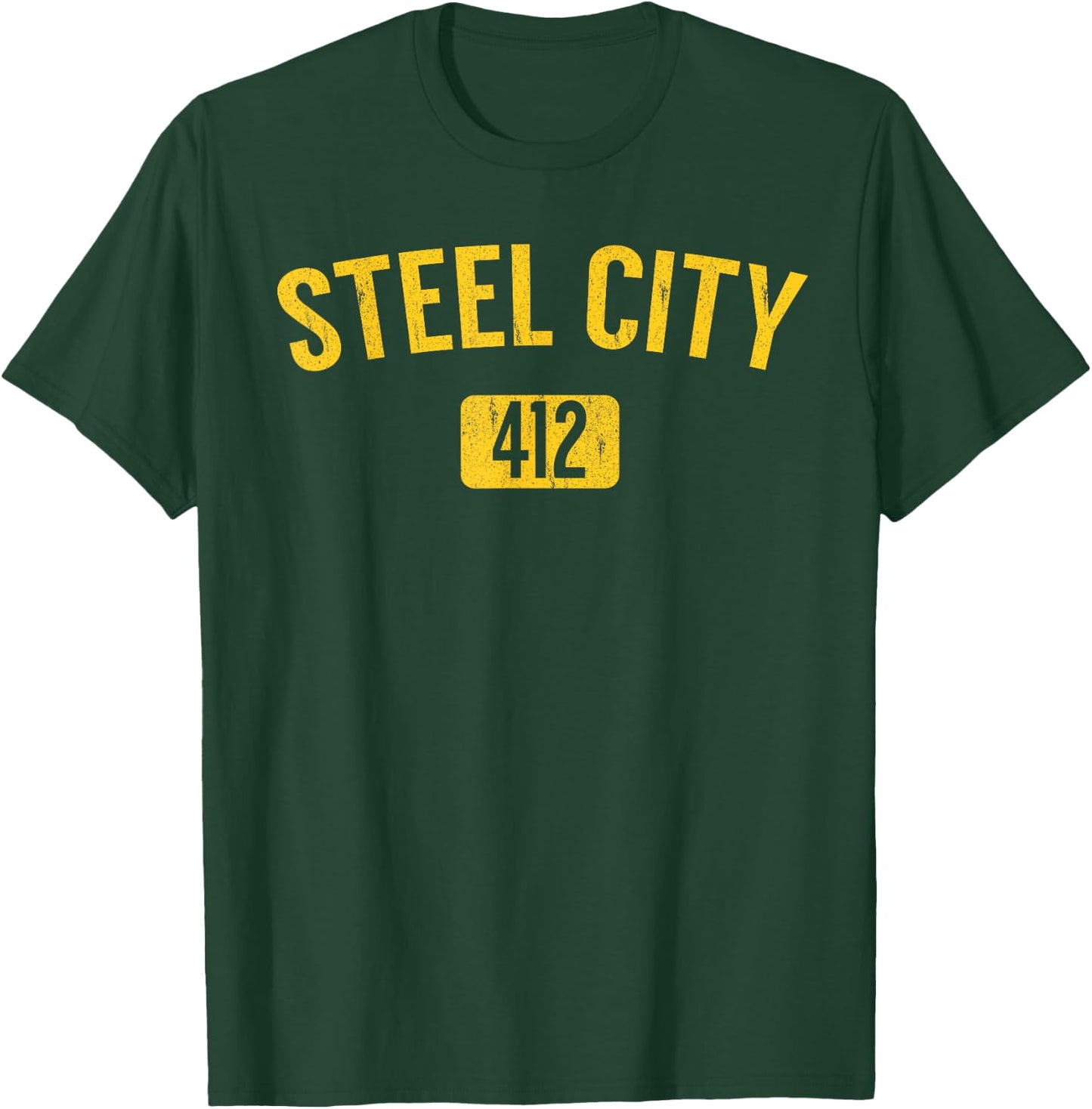 Pittsburgh Pennsylvania Steel City Black and Gold T Shirt T-Shirt - T-Shirt | Forest