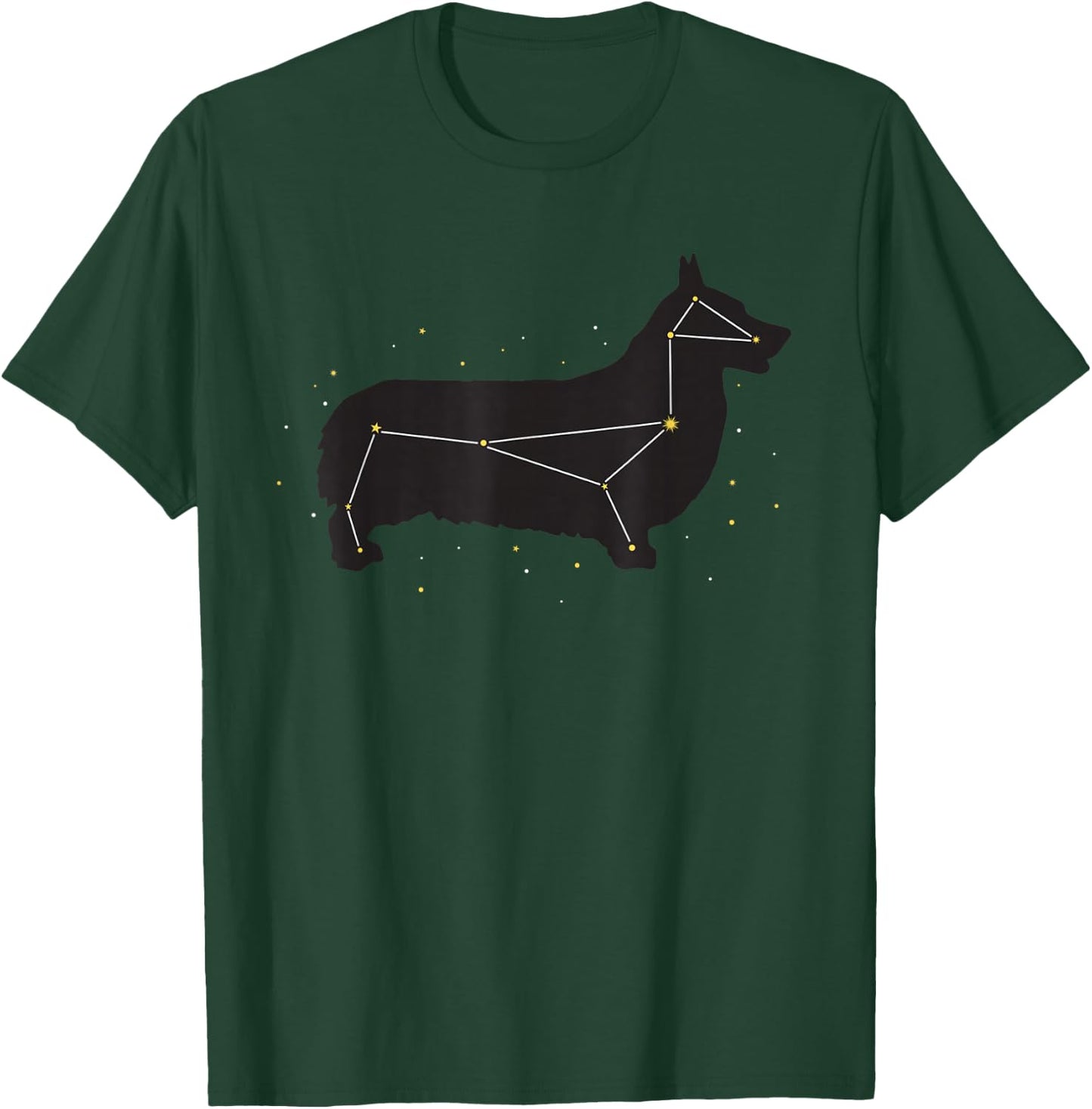 Corgi - Cute Constellation Dog for Pet Parents Women Girls Kids T-Shirt - T-Shirt | Forest