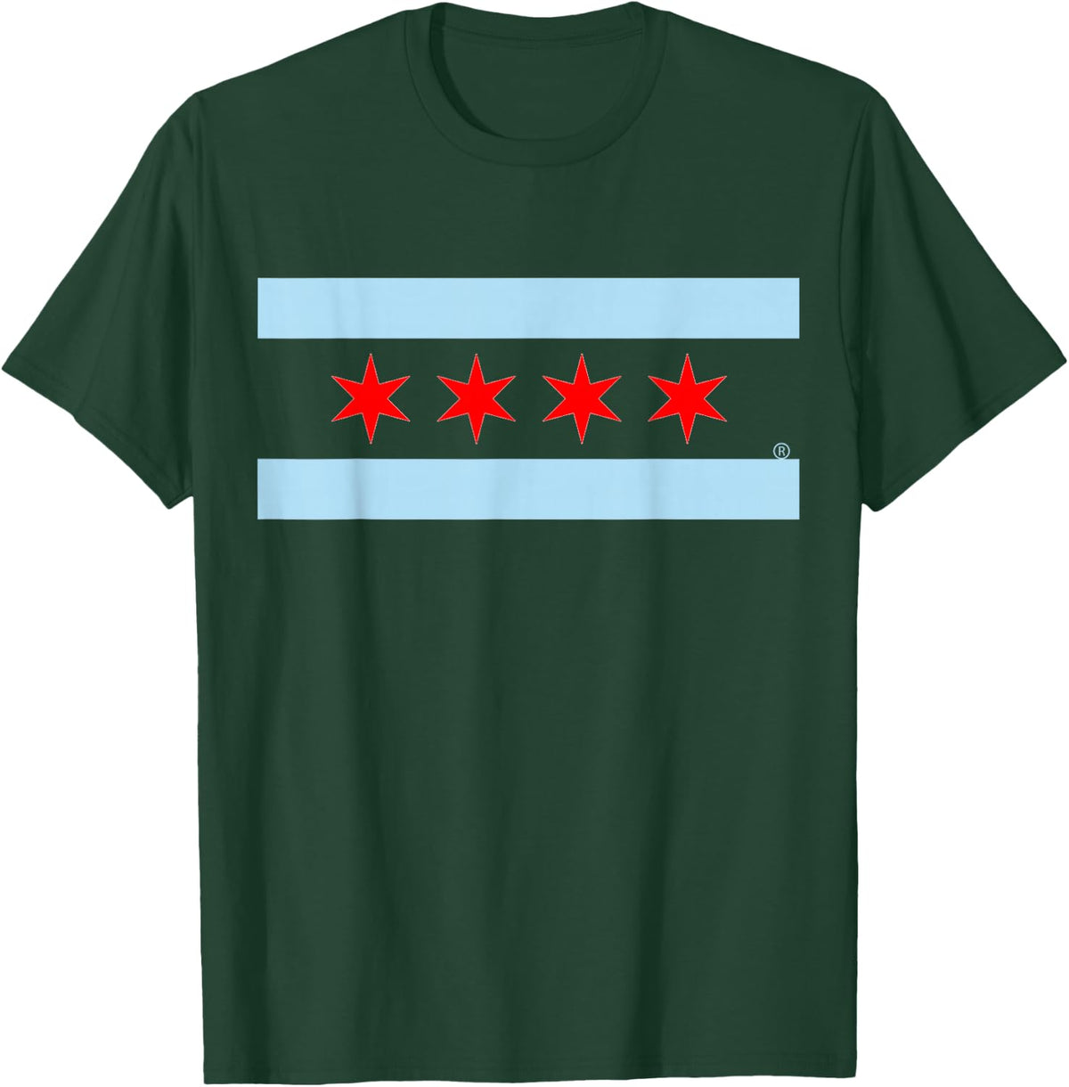 Chicago Flag Home Love Family Men Women Kids Toddler Youth Small T-Shirt - T-Shirt | Forest