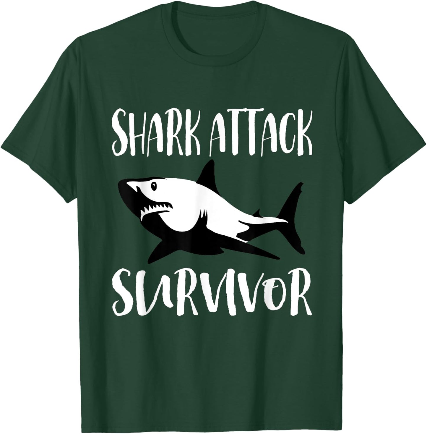 Funny Ocean Shark Attack Survivor design T-Shirt - T-Shirt | Forest