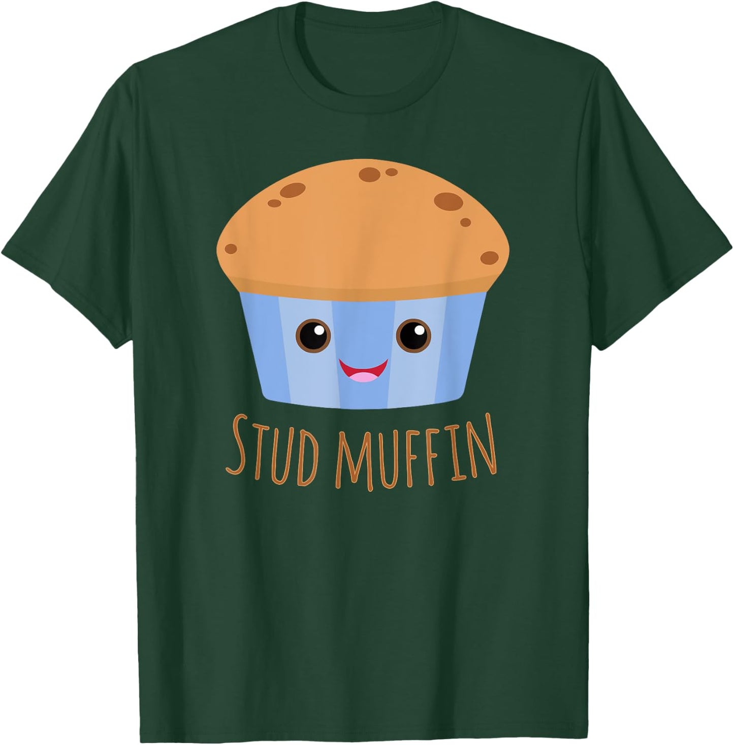 Stud Muffin Cute Funny Food Pun T-Shirt - T-Shirt | Forest