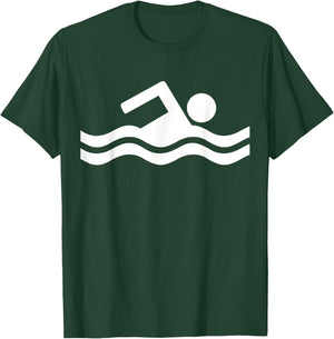 Swimming symbol T-Shirt - T-Shirt | Forest