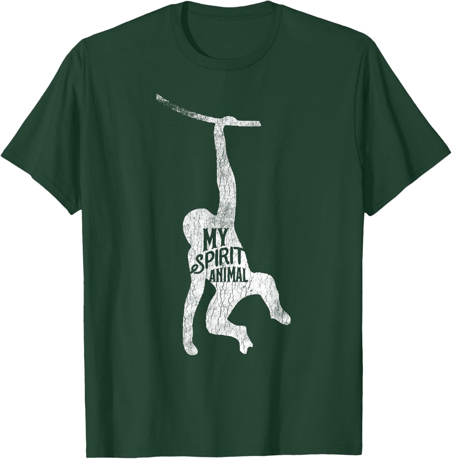 Cute Monkey Is My Spirit Animal Love Monkeys Gift T-Shirt - T-Shirt | Forest