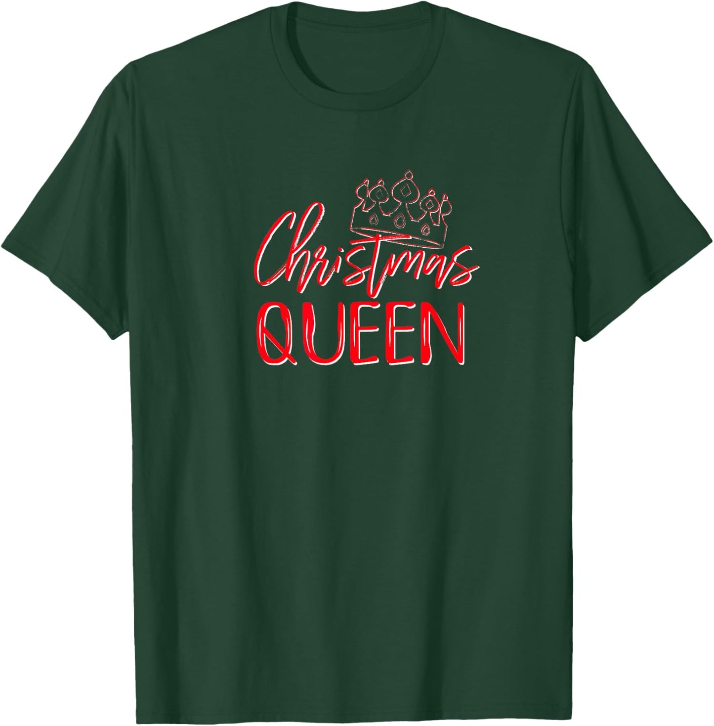 Christmas Queen Decorating Holiday Party Matching Cute Wife T-Shirt - T-Shirt | Forest