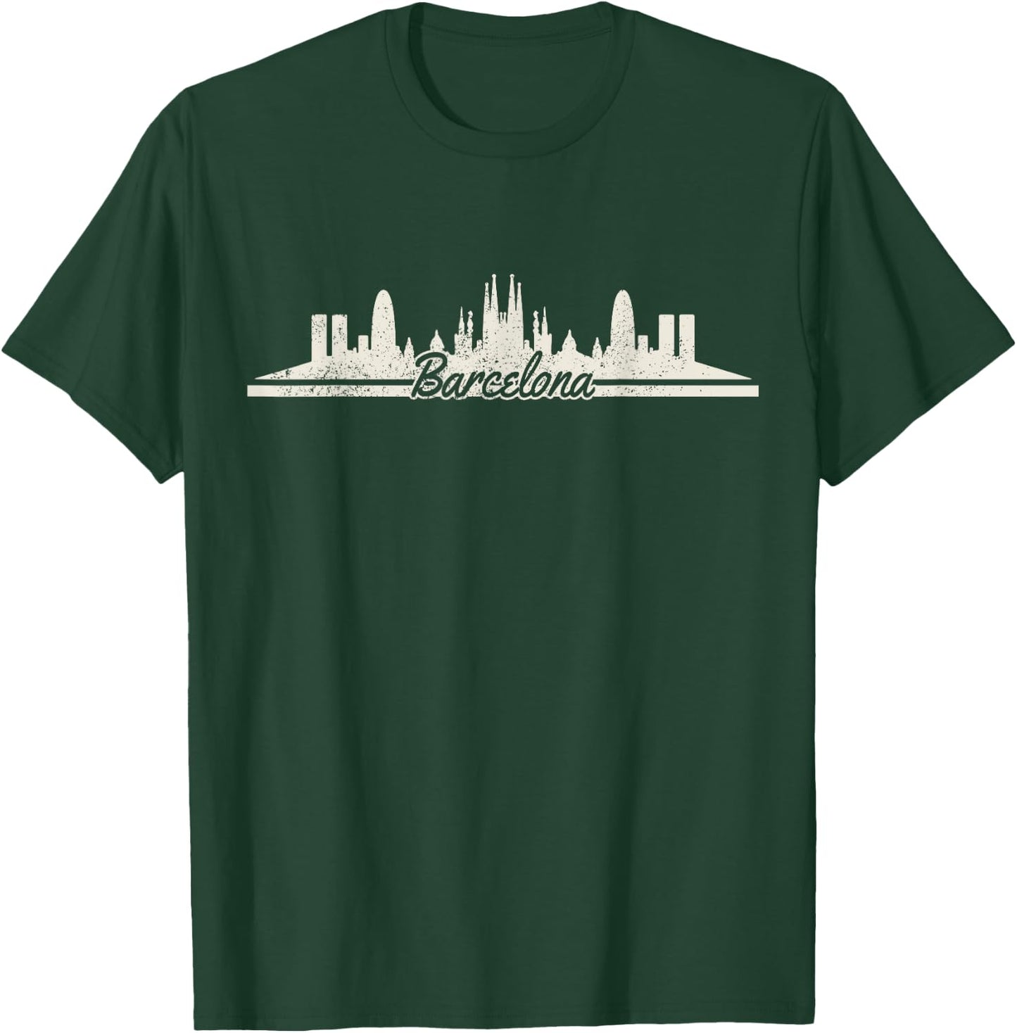 Barcelona Skyline Shirt - Spain Souvenir T-Shirt - T-Shirt | Forest