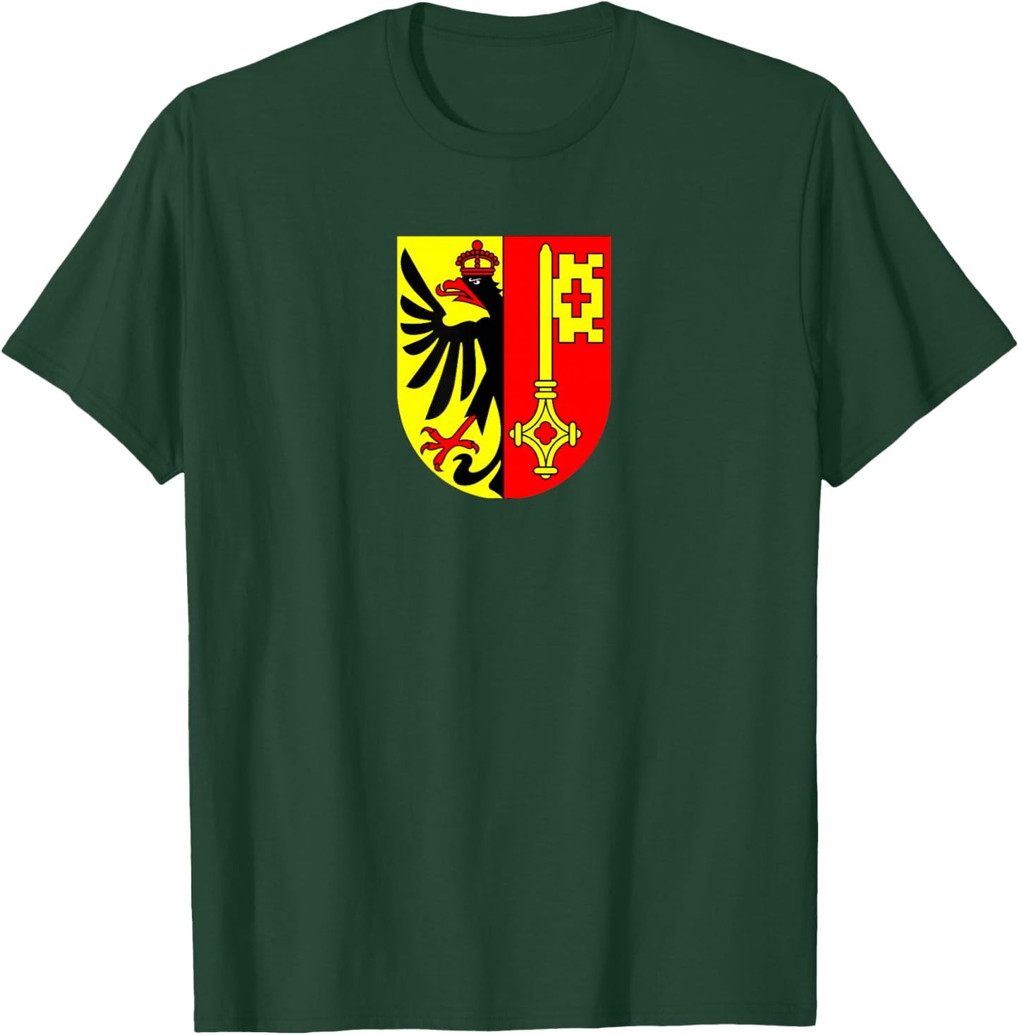 Geneva - Swiss Canton and City Coat of Arms T-Shirt - T-Shirt | Forest