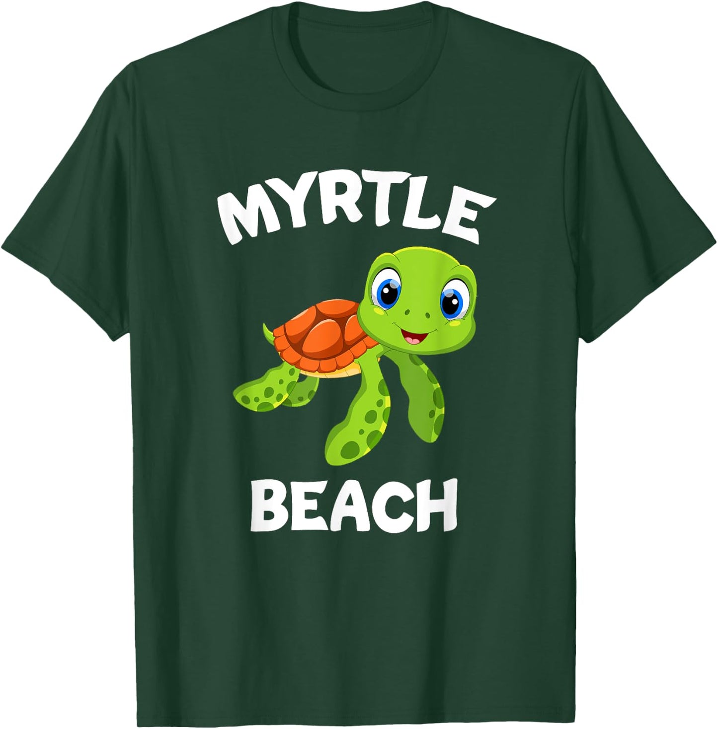 Awesome Myrtle Beach Design Featuring A Cute Sea Turtle Women Kids T-Shirt - T-Shirt | Forest