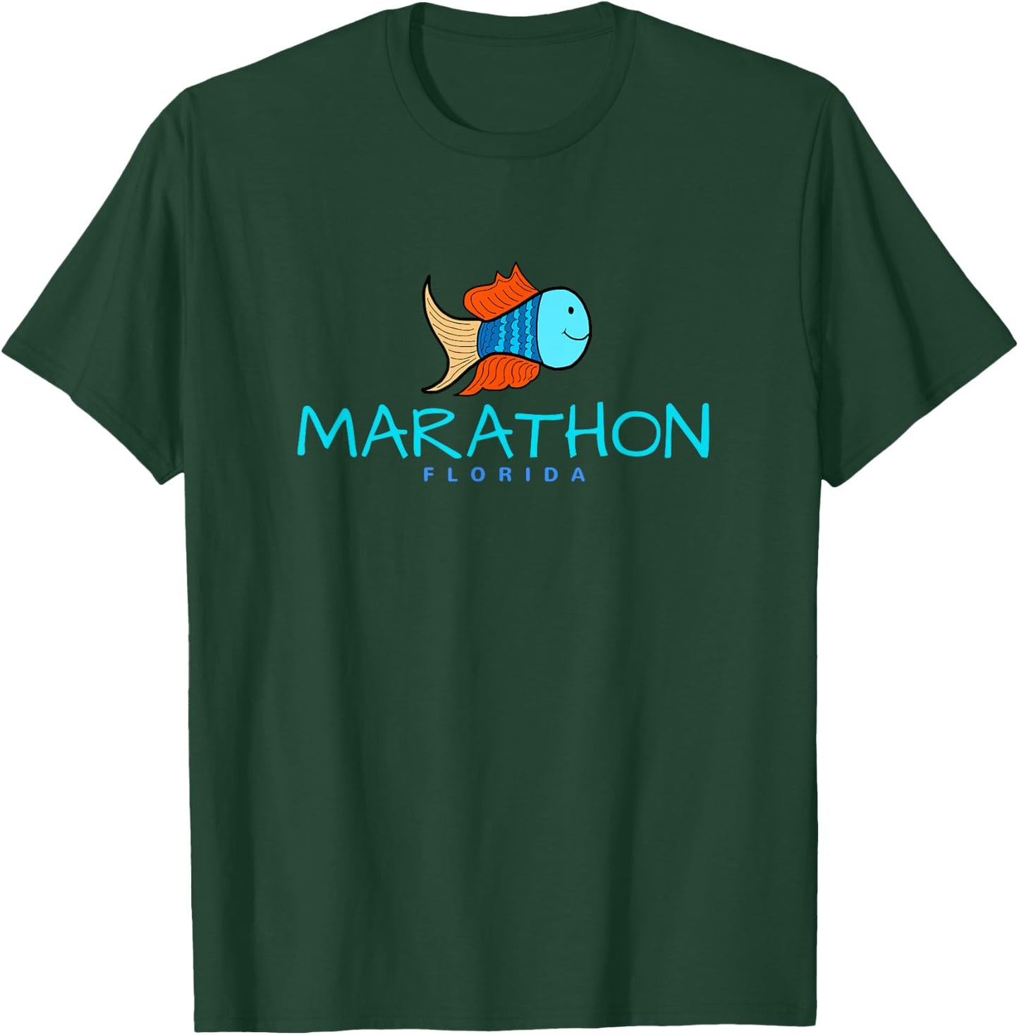 Marathon Florida , Fun Fish Novelty T-Shirt - T-Shirt | Forest