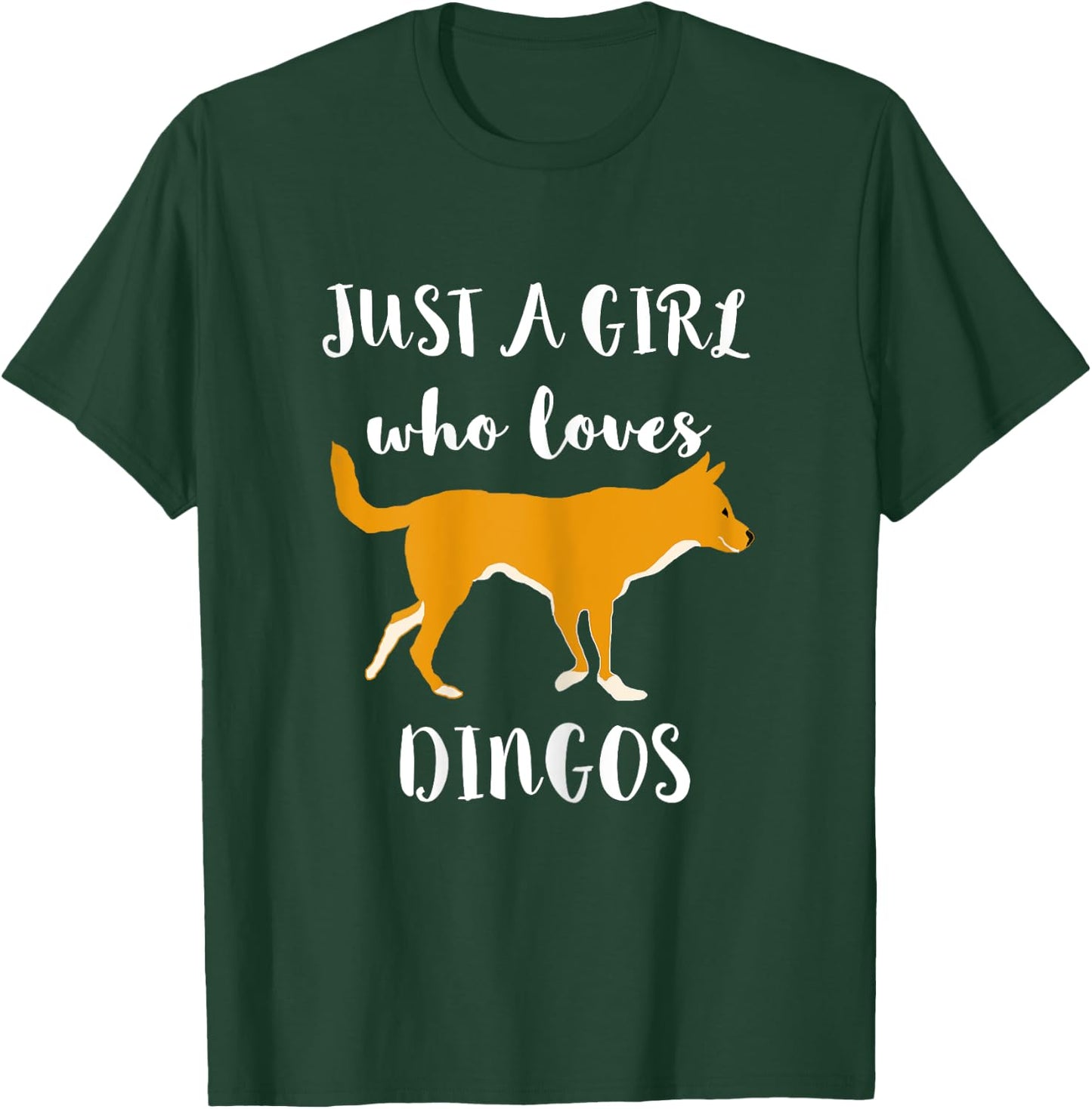 Just A Girl Who Loves Dingos Wildlife Wild Dingo Dog T-Shirt - T-Shirt | Forest