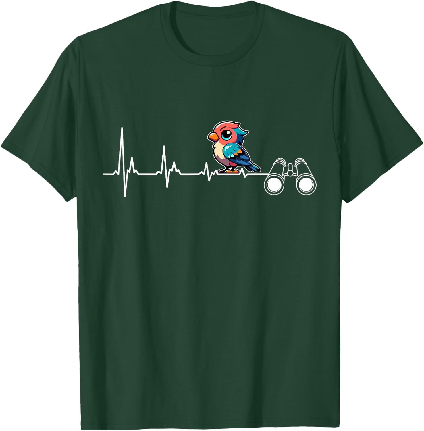 Funny Bird Watching Apparel Cool Bird Lover Present Designs T-Shirt - T-Shirt | Forest