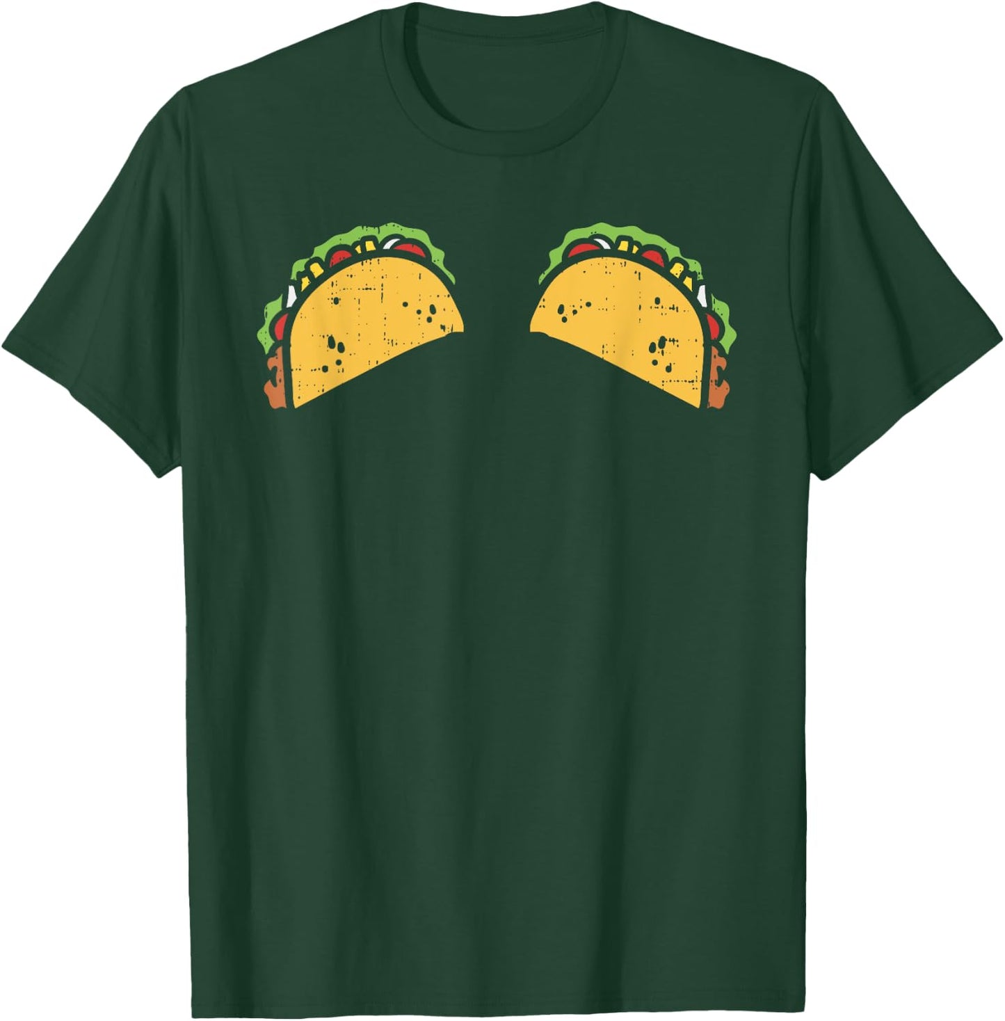 Funny Cinco De Mayo Taco Boobs Bra Shirt Foodie Gift Women T-Shirt - T-Shirt | Forest