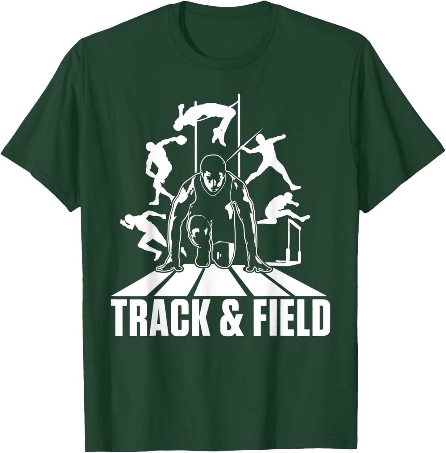 Cute Track And Field Athletics For Boys And Girls T-Shirt - T-Shirt | Forest